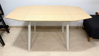 Mesa de comedor extensible bambú