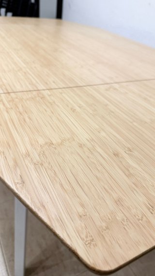 Mesa de comedor extensible bambú