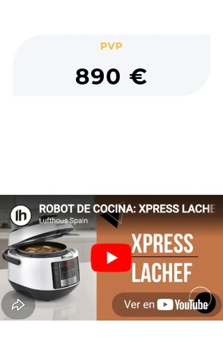 Robot Cocina Lufthous Xpress Lachef