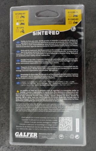 Pastillas Freno Moto Galfer Sintered FD 107 G 1375