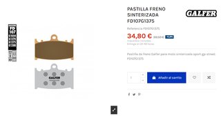 Pastillas Freno Moto Galfer Sintered FD 107 G 1375