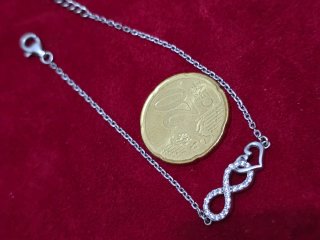 Pulsera Plata 925 Infinito Corazón