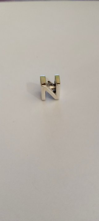 Charm Letra N Pandora Plata