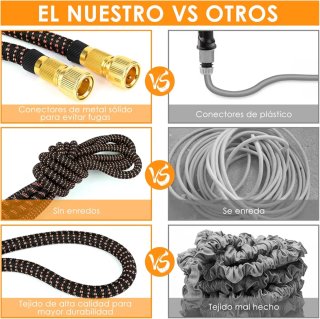 Manguera Extensible Jardín 30m + Accesorios