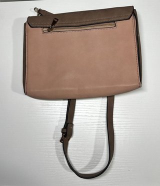 Bolso bandolera bicolor marrón y rosa