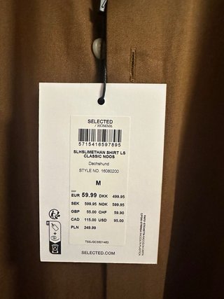 Camisa de vestir hombre marrón talla M