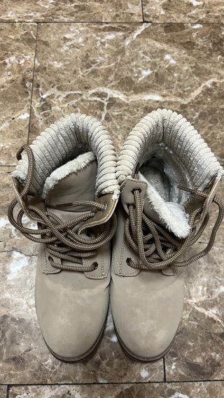 Botas de paseo beige forradas