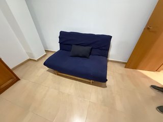 Sofá Cama Azul y Negro