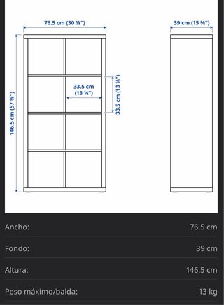 Estantería IKEA Negra / Wengue