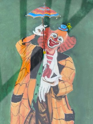 Pintura antigua en cartón