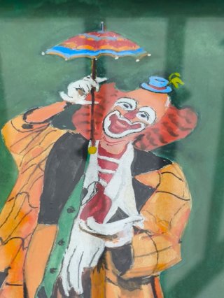 Pintura antigua en cartón