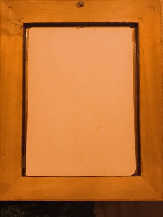 Pintura antigua en cartón