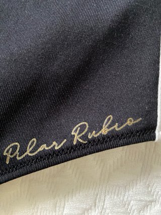 Bañador Selmark Pilar Rubio Rayas Blanco Negro