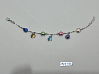 Pulsera Plata 925 con Piedras Multicolor