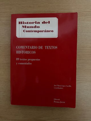 Comentario de textos Historia mundo contemporáneo