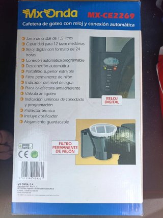 Cafetera Mx Onda MX-CE2269 con Reloj