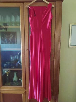 Vestido fiesta/invitada rojo con pañuelo