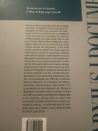 2 libros sobre el Papa Calixto III, Miguel Navarro