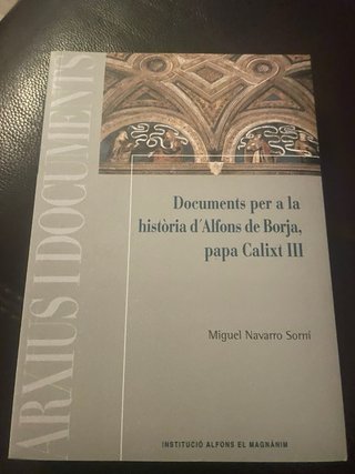 2 libros sobre el Papa Calixto III, Miguel Navarro