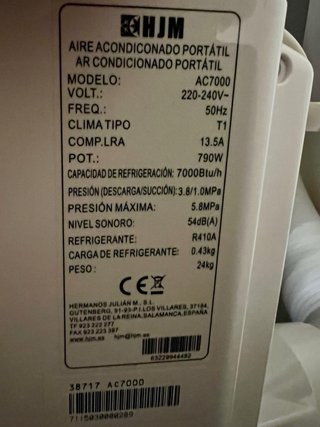 Aire Acondicionado Portátil HJM