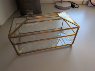 Joyero cristal dorado