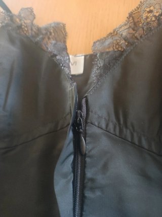 Bustino donna pizzo nero