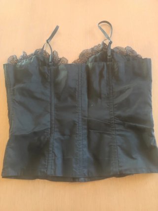 Bustino donna pizzo nero