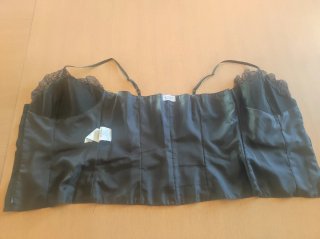 Bustino donna pizzo nero