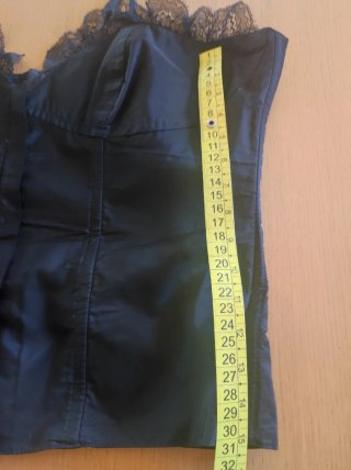 Bustino donna pizzo nero