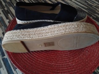 Espadrillas nere con glitter