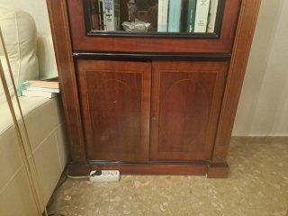 Conjunto Librería Salón Madera