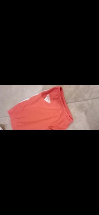 Conjunto Adidas niña blanco y naranja