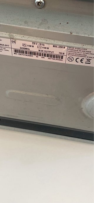 Microondas Samsung 20L 1150W Blanco