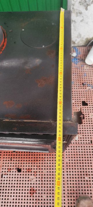 Chimenea de leña negra 70x60x50