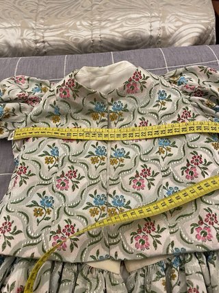 Vestido de fallera niña con flores, tela exclusiva