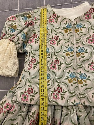 Vestido de fallera niña con flores, tela exclusiva