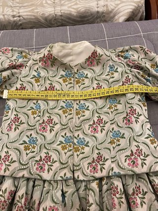 Vestido de fallera niña con flores, tela exclusiva