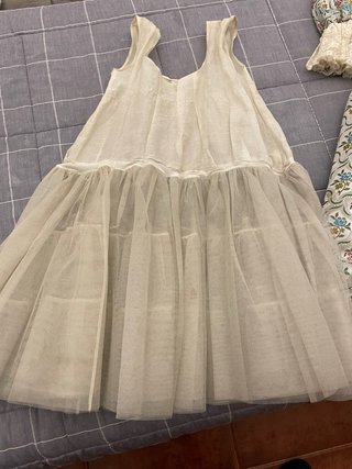 Vestido de fallera niña con flores, tela exclusiva