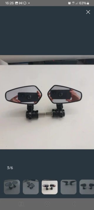 Retrovisores moto puño negros