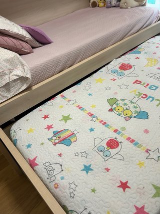 Cama nido juvenil con litera plegable (3 camas)