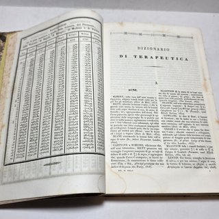 Libro Antico 1844 - Dizionario di Terapeutica