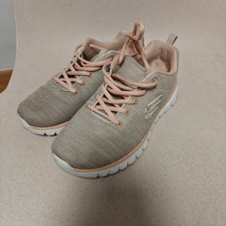 Zapatillas Skechers Mujer Beige/Rosa Talla 39