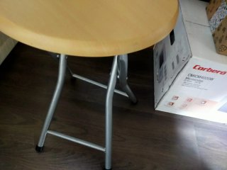 1 Banqueta plegable 80cm y 30 diámetro NUEVA