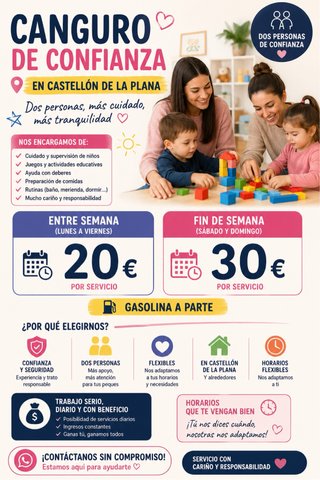 Servicio de canguro en Castellón