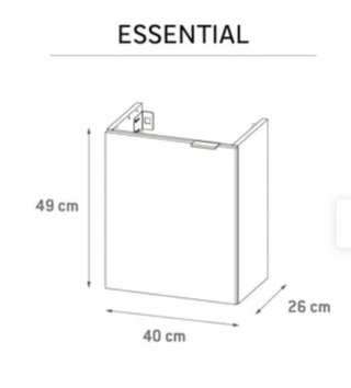 Mueble de baño con lavabo blanco brillante