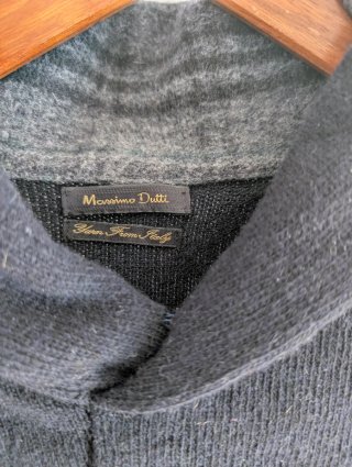 Massimo Dutti Jersey Lana Negro Talla M