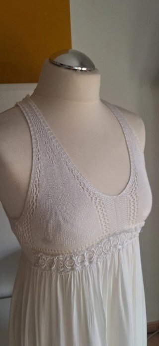 Vestido Boho / Ibicenco Blanco Talla Única