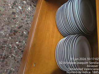Vajilla porcelana blanca y oro