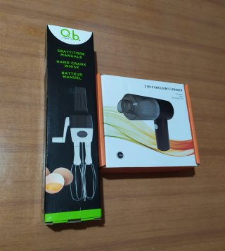 Set sbattitore manuale + aspirapolvere USB