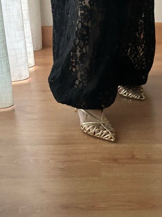 Pantalón encaje Zara negro